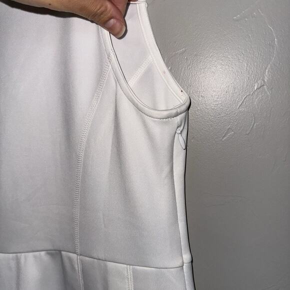 NWT Halara V-Neck Sleeveless Pleated Hem Mini Golf Active Dress Woman’s XS White - Picture 7 of 11